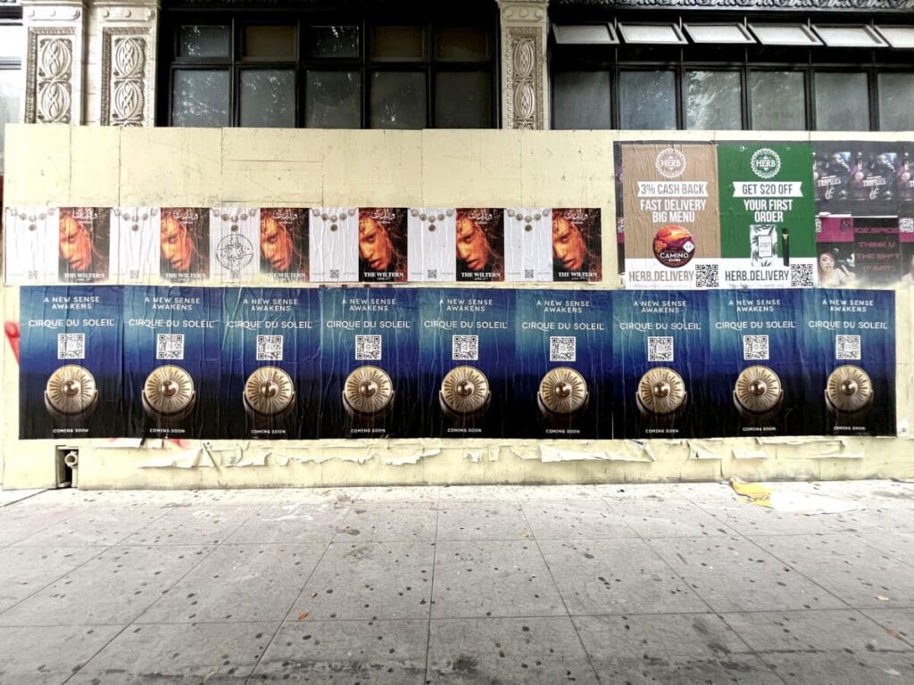 A spread of different paper types for wheatpaste, showing off textures and finishes creative wheatpasting ideas for eye-catching urban advertising activations