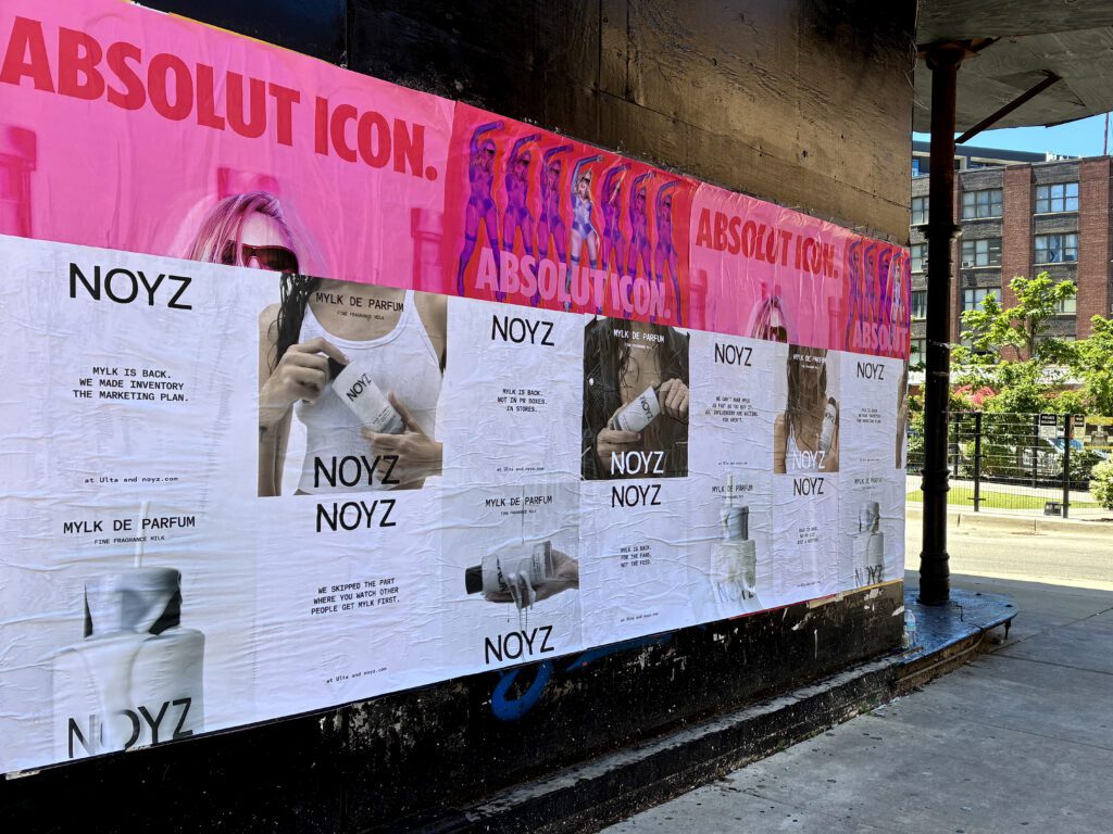 NOYZ MYLK National Wheatpaste Campaign in NYC, Los Angeles, Miami, Austin & Chicago