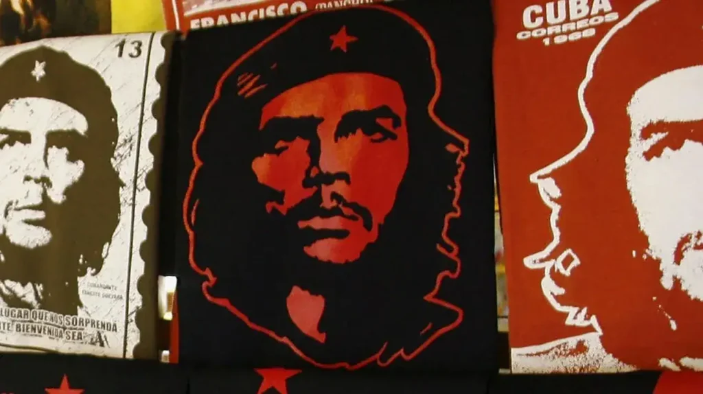 Che Guevara t-shirts on display.