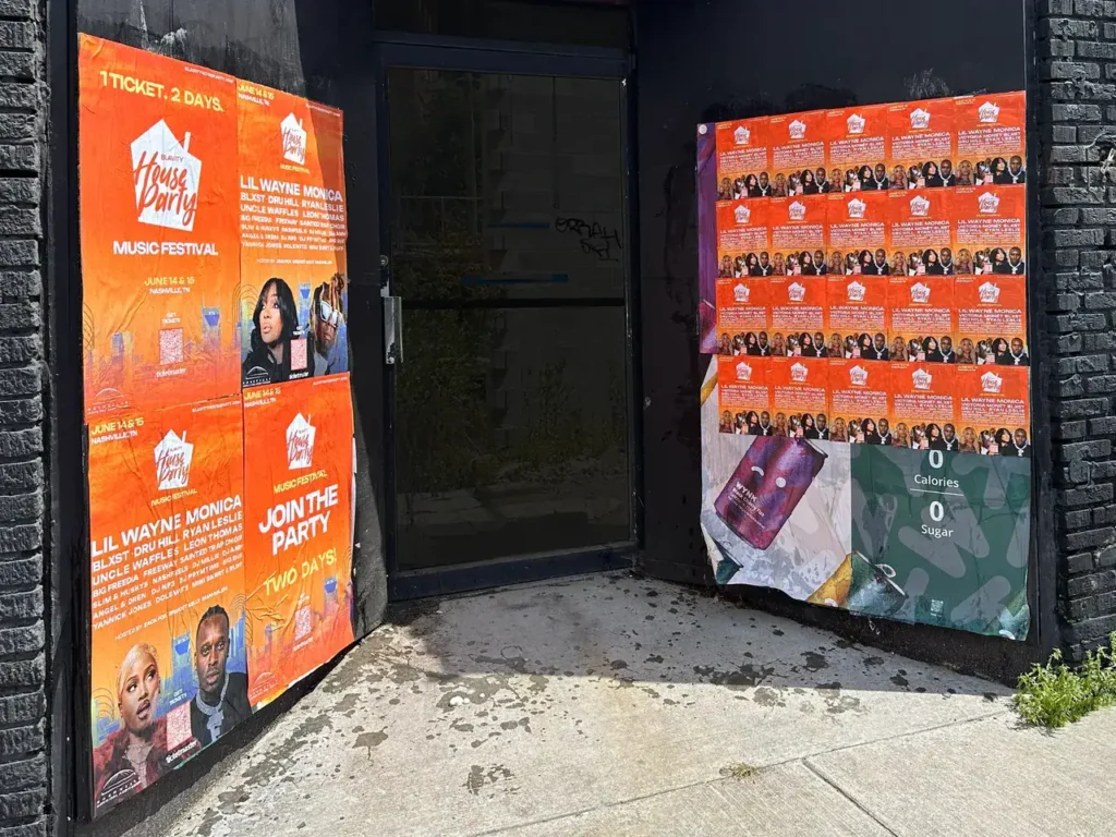 House Party music festival posters.