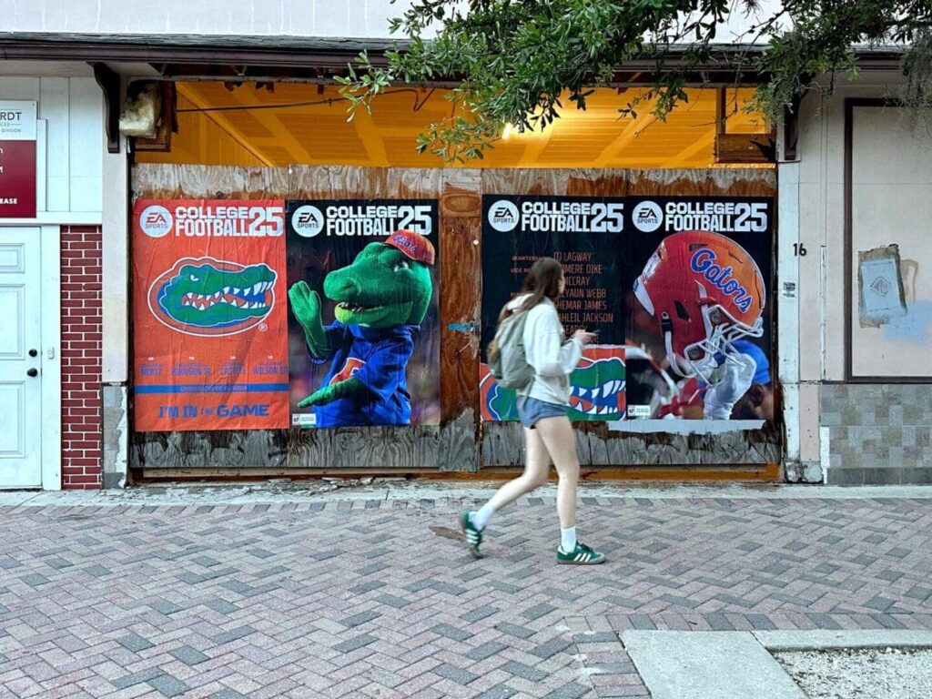 Wild Wheatpasting for EA Sports by American Guerrilla in Florida featuring large-format posters in high-traffic areas