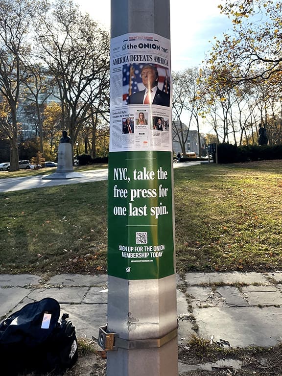 Wild posting guerrilla marketing posters in Washington, DC energizing walls around downtown and campus areas