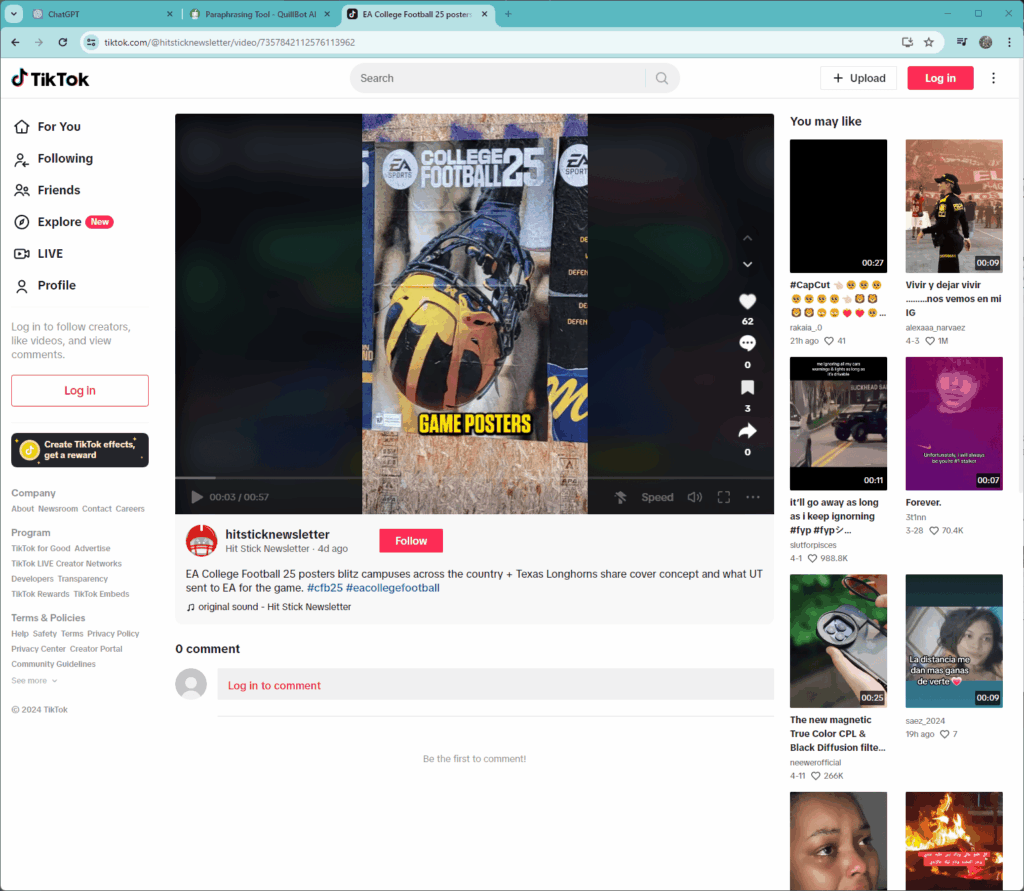 EA College Football 25 promotional poster featuring a football helmet and the text "GAME POSTERS," highlighting sports marketing strategies and fan engagement in North Carolina.